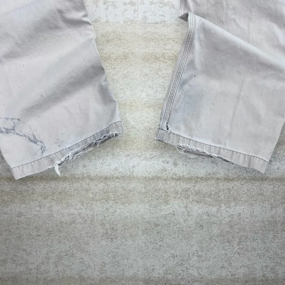 Vintage Y2K Carhartt Khakis Pants 42x32 Baggy Wide Leg Fit Light Tan Cotton